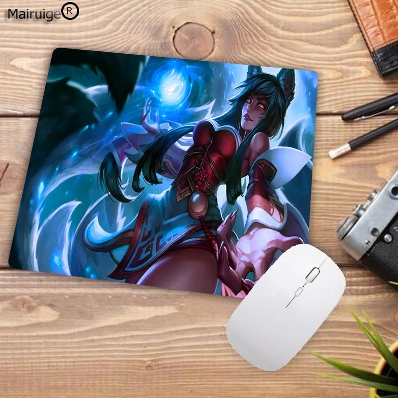 Mairuige сексуальный Ahri League of legends коврик для мыши игровая клавиатура Коврик для мыши игровой компьютер padmouse фото игровые коврики украшение стола - Цвет: 25X29CM
