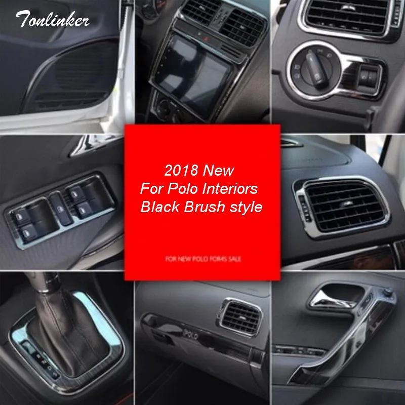Наклейка Tonlinker для интерьера автомобиля наклейка s Volkswagen Polo 2011-17 Стайлинг 1/4 шт. из