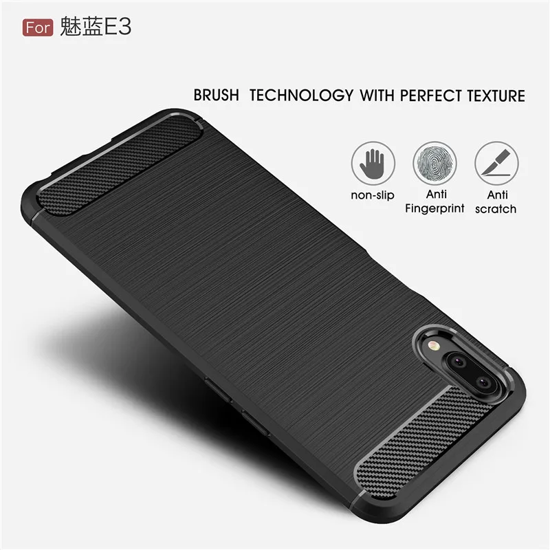 BSNOVT Meizu E3 Cover Shockproof Silicone Brushed Phone Case For Meilan Mobile Fundas 5.99&quot |