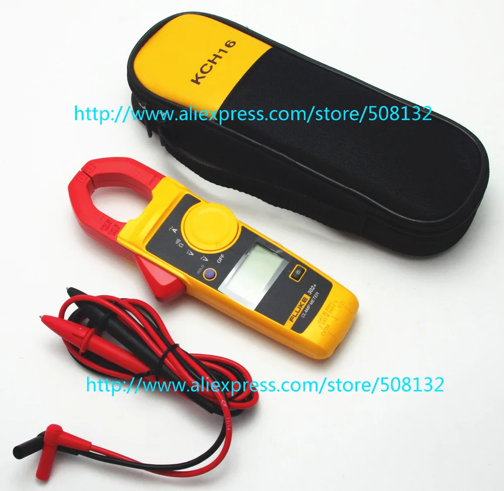 FLUKE 302 + Ручной цифровой клещи мультиметр тестер с мягкий чехол KCH16|multimeter tester|fluke