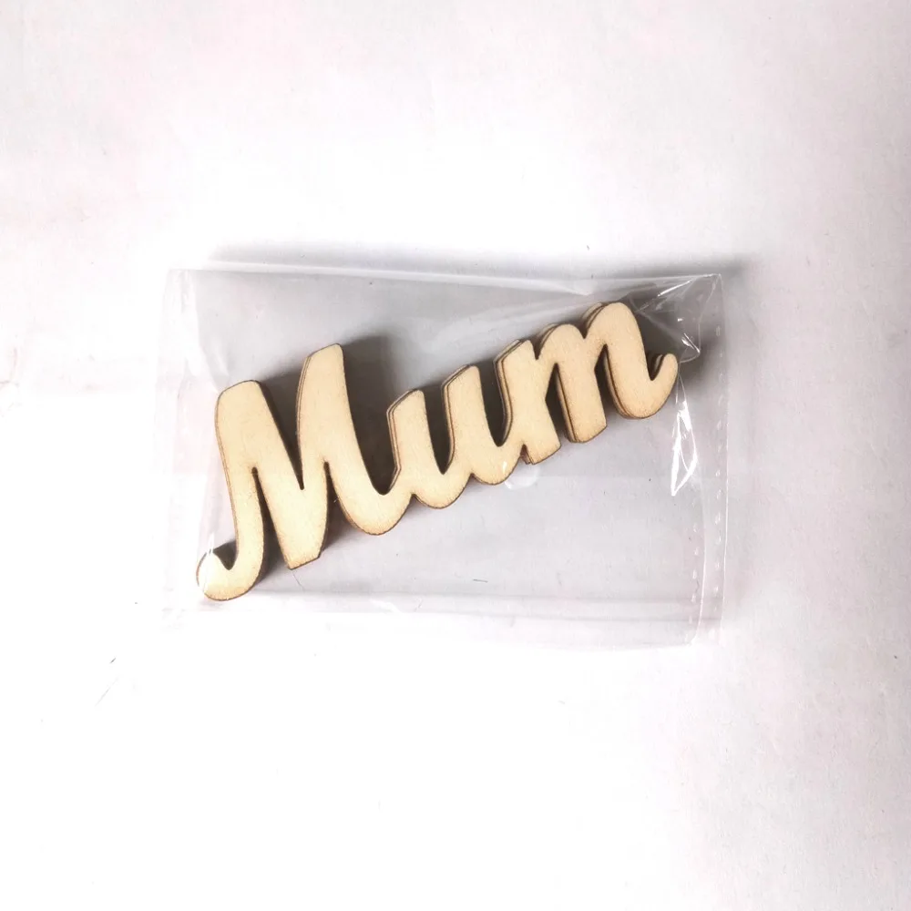 5 шт. деревянные декоративные буквы для мамы|Украшения своими руками вечеринки| |