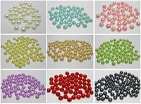 1000 mixed colour half pearl bead 6mm flat back round gems scrapbook craft
