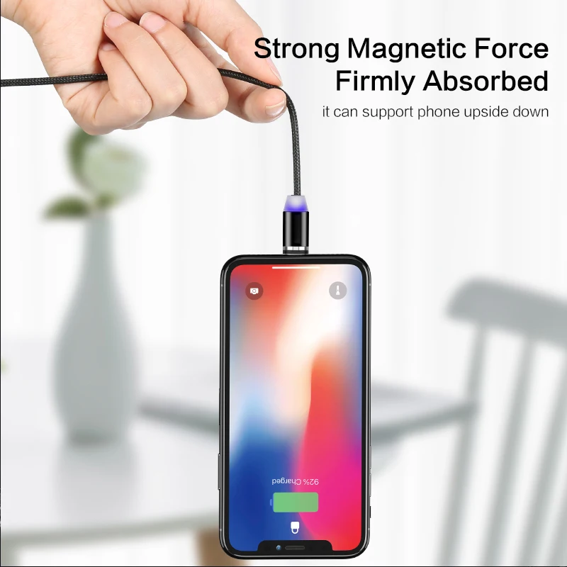 Магнитный зарядный кабель 1 м Micro USB для iPhone XR XS Max X 8 7 6 S магнитное зарядное