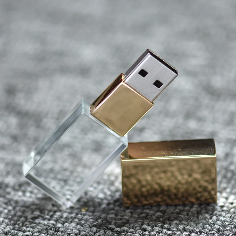 Кристальный usb палочки 3D Распечатать собственный логотип 4 ГБ 8 16GGB флеш