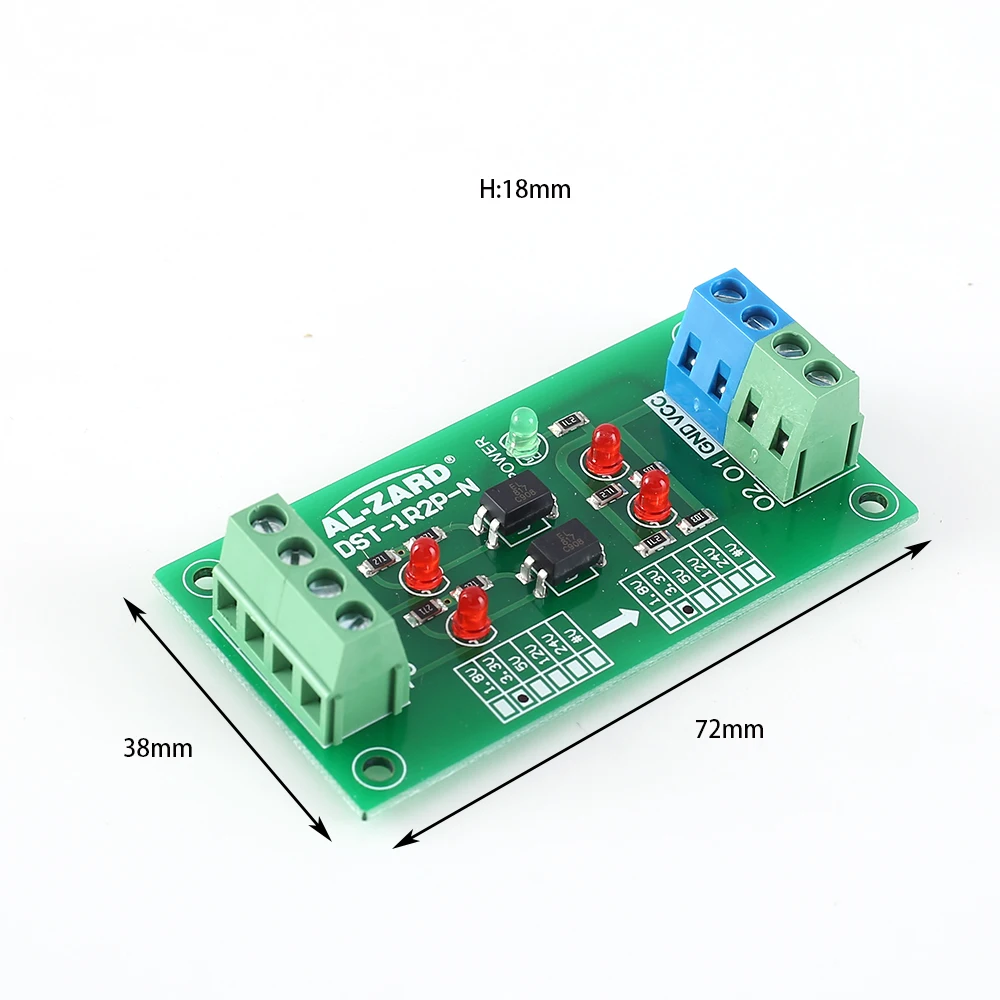 DC 3.3V 2Bit Optocoupler Isolator to PLC Signal Converter Board NPN Output | Электронные компоненты и