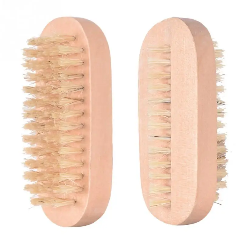 Wooden Bamboo Nail brush Cactus Bristle Massage Tool Double Sides Brush Hair Spa Professional Pedicure Manicure | Красота и здоровье