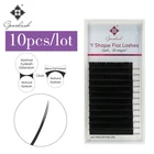 Ресницы для наращивания, матовые, Y-образные