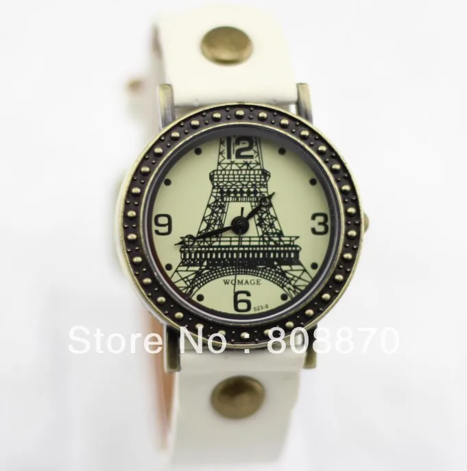 Woman Casual Watch Eiffel Tower Surface Fashion Quartz Watches Leather Strap 3 Colors lady dress watches Hot Sale wristwatches | Наручные