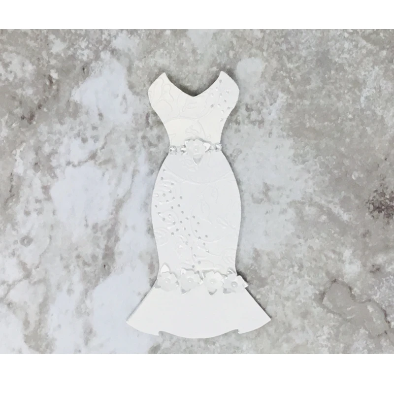 Цветочное платье одежда металлический трафарет для вырезания альбом