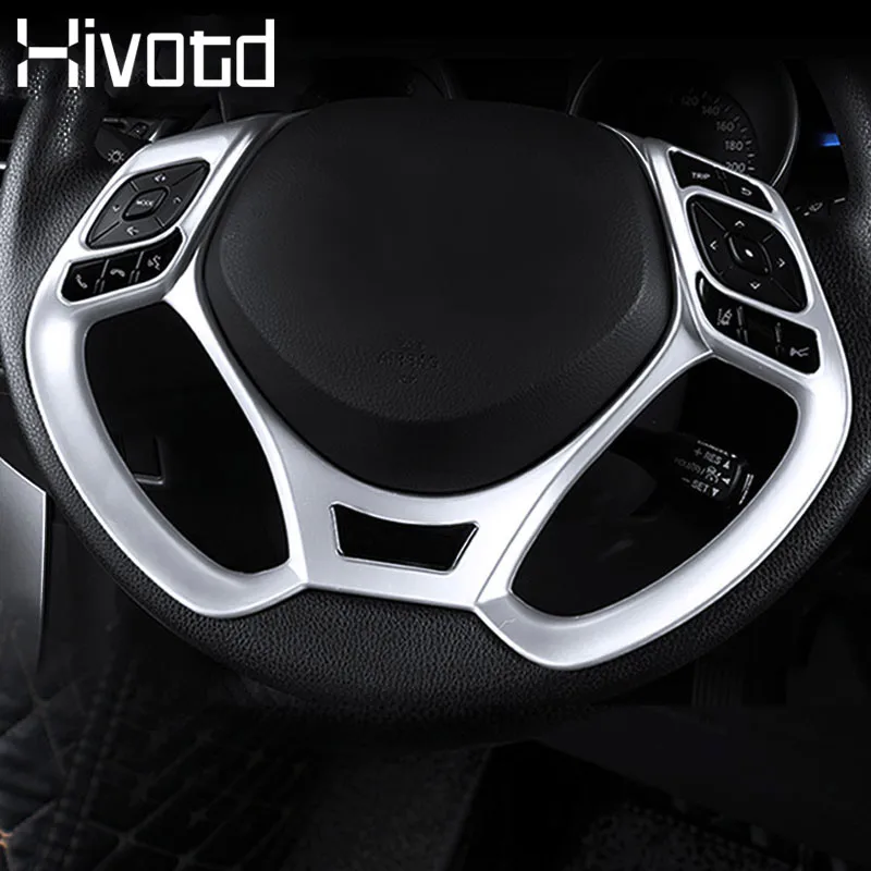 Hivotd для Toyota C-HR CHR ABS хромированная чехол на руль отделкой салона автомобиля литье аксессуары