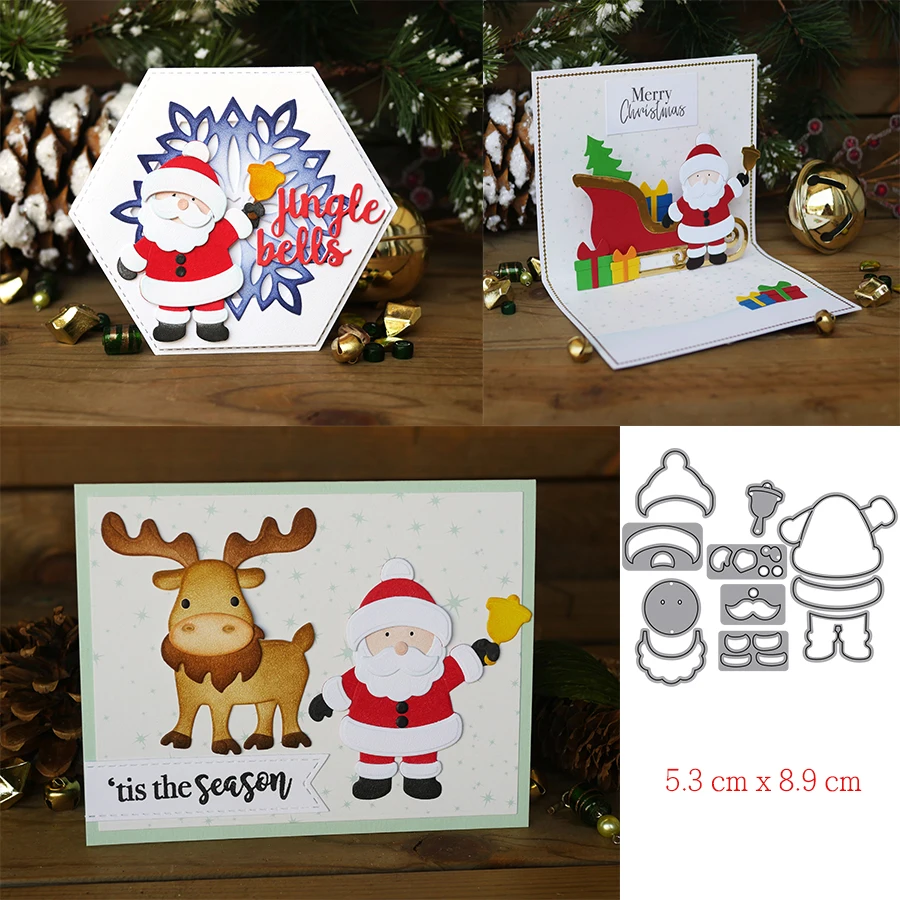 Lr Санта Клаус металлическая пресс-форма Скрапбукинг трафарет для тиснения карты