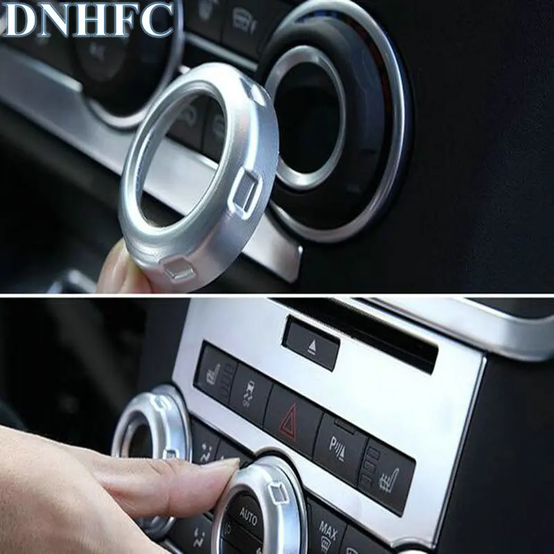 DNHFC Air conditioning knob switch decoration bright ring For Land Rover Discovery 4 2010-2016 Range Sport 2010-2013 | Автомобили и