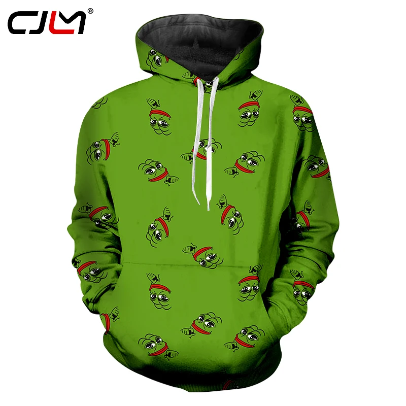 

CJLM New Men Hoodies Sweatshirt Fashion Cool Print The Frog Jumpers Blouses 3d Hoodie Hip Hop Harajuku Hooded Pullovers 6XL