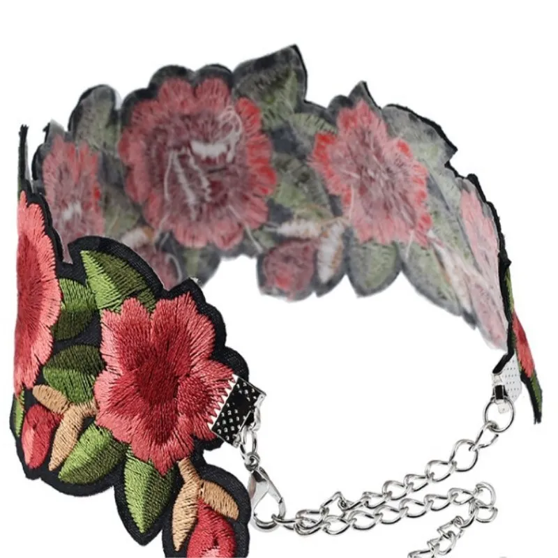 Богемное модное ожерелье чокер с цветочным принтом для женщин паровое макси в
