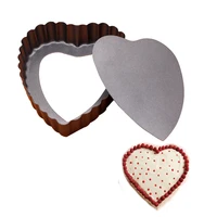 4 inches heart shaped cake pan with removable bottom kitchen accessorie baking dish confectionery cake tools