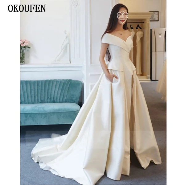 Вечерние платья цвета слоновой кости с брюками комбинезоны карманами и