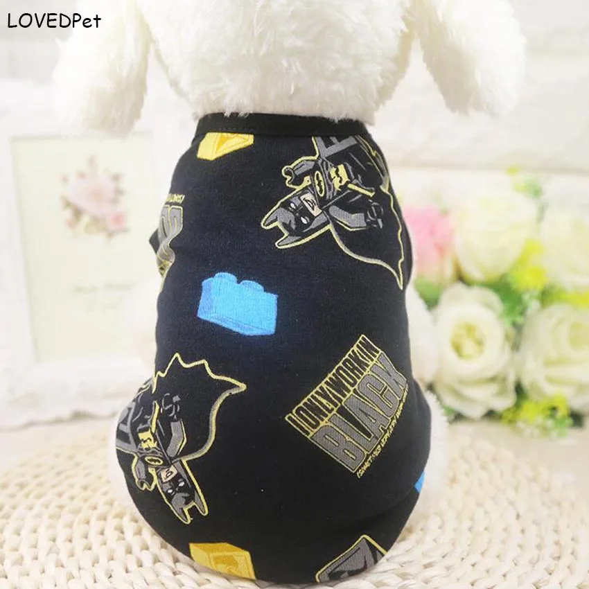 Милая Одежда для собак летняя хлопковая Футболка с изображением щенка Майки кота