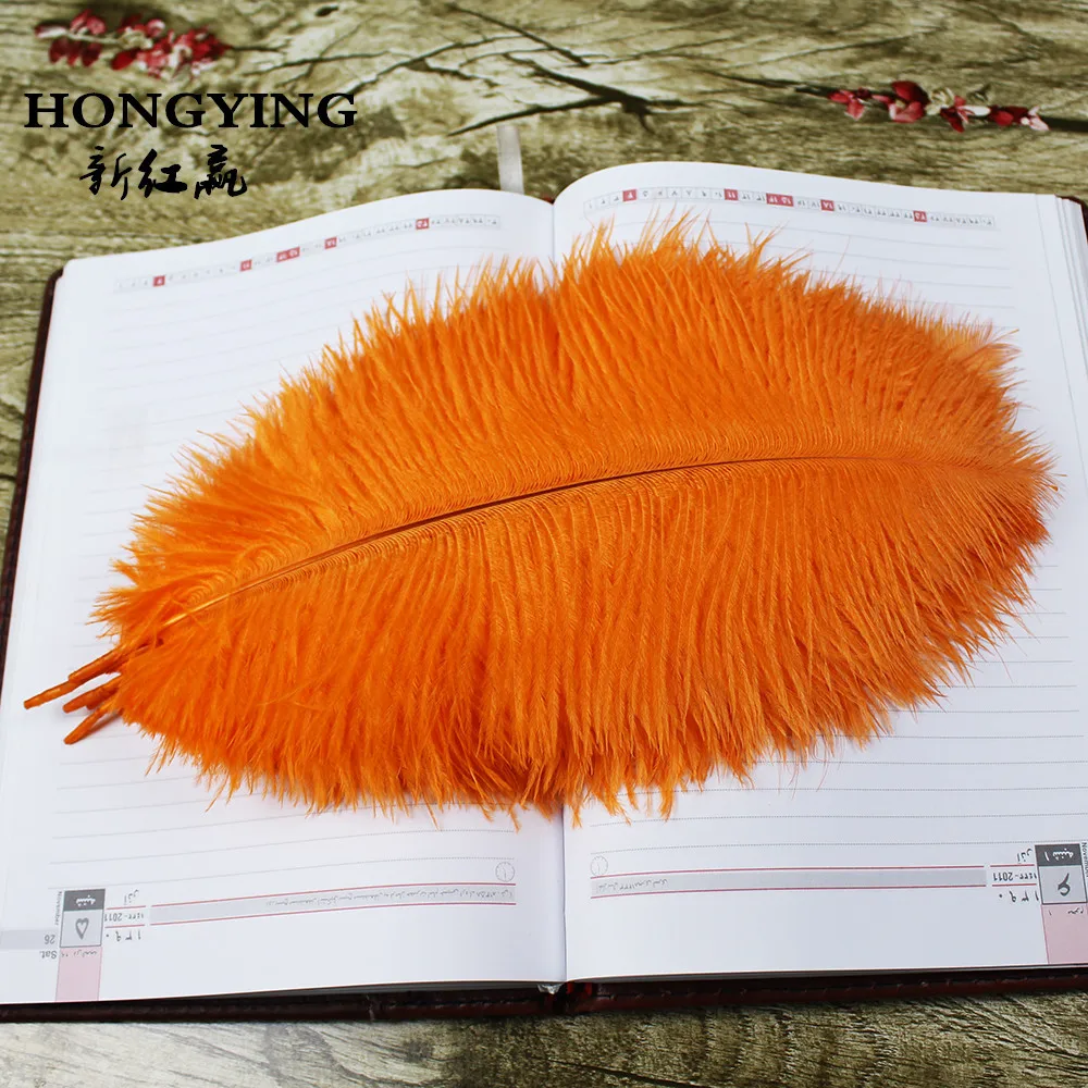 Wholesale 500pcs orange ostrich feather 20-25 cm/8-10 Inches wedding decoration feathers | Feather
