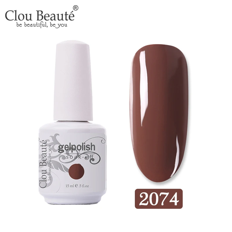 2074 Clou Beaute 375 цветов набор гель-лаков полуперманентный Vernis Матовый верхний слой УФ-гель для ногтей топовый лак впитывающий Гель-лак - Цвет: 2074