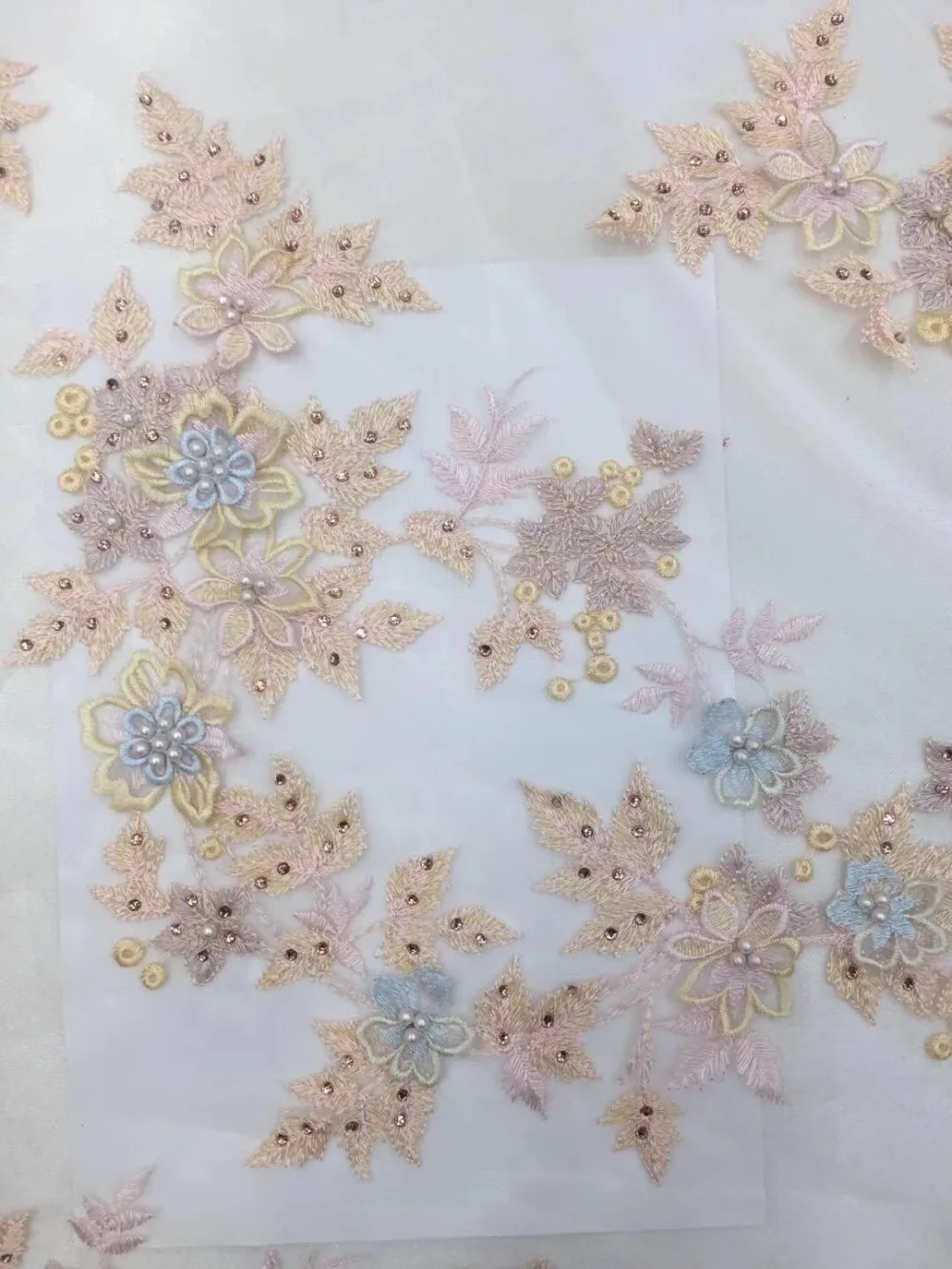 Высокого класса с аппликацией в виде 3d свадебный букет французская кружевная