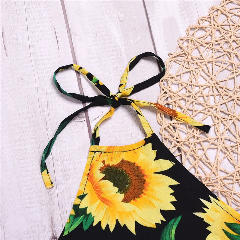 Комплект одежды для новорожденных девочек хлопковые летние топы с цветочным