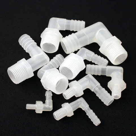 5 pièces 1/2 "-6.4 à 19.5 diamètre extérieur. Connecteurs de tuyau à filetage mâle fendu, coude pagode à 90 degrés, adaptateur de tuyau d'eau en plastique NuoNuoWell