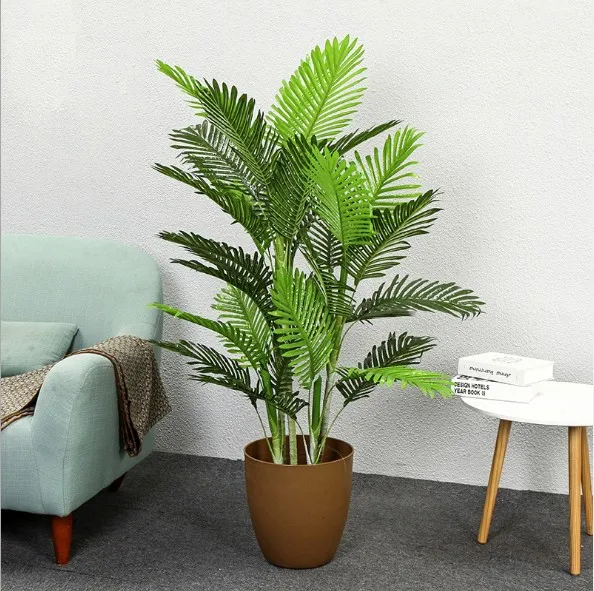 Artificial Tree Plastic Palm Leaves Green Plants Home Garden Decoration Large Fake Wedding Party Decor | Дом и сад