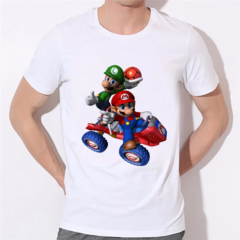 Белый Супер Марио флэш Bros Игры Мужчины Женщины топы тройники мода лето 3d печать футболка o-образным вырезом короткий рукав футболки 37N-13