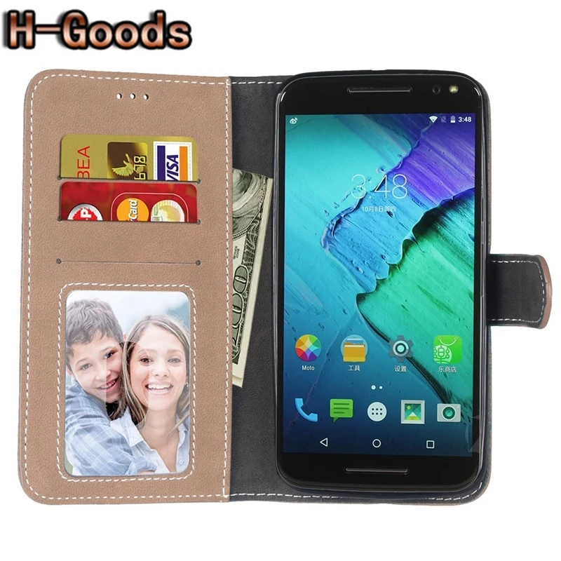 H-goods искусственная кожа и силикон чехол для телефона Motorola Moto X стиль 5 7 &quotкошелек