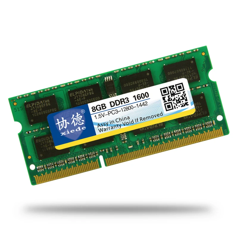Оперативная память Xiede DDR3 1600 МГц 2 ГБ 4 8 для ноутбука модуль памяти Sodimm DDR 3 1333 1066 PC3