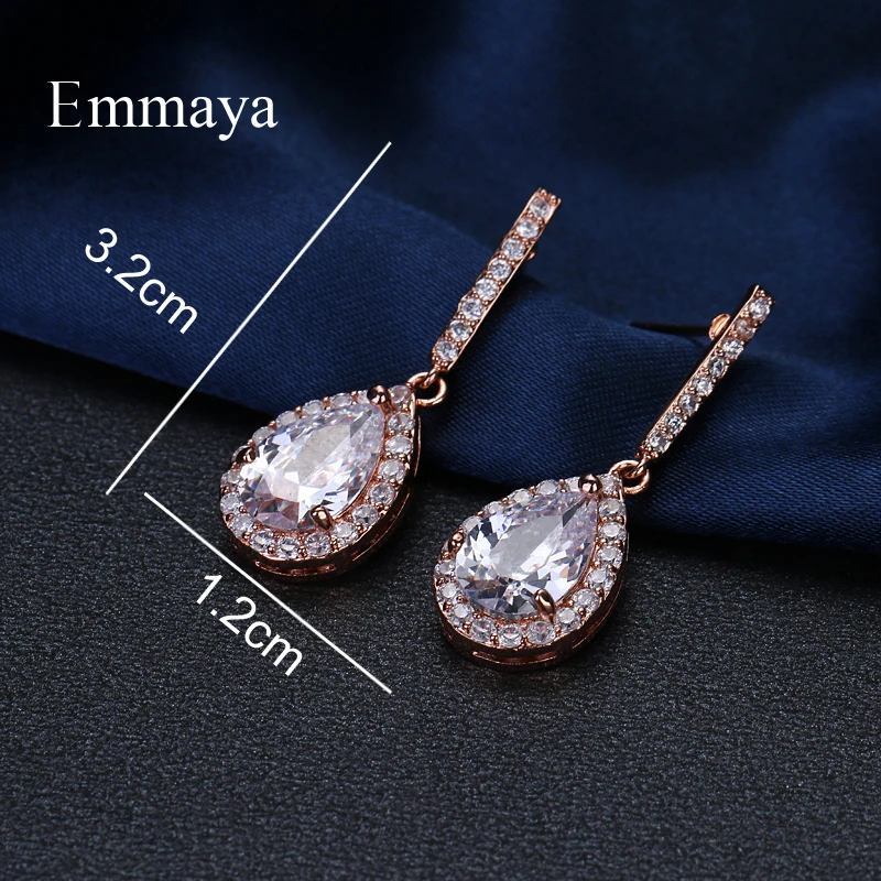 Женские серьги Emmaya элегантные ювелирные изделия из фианита три