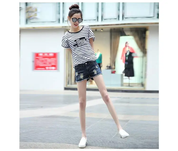 Женские Шорты джинсовые шорты в стиле хип-хоп Прохладный патч Стиль Лето 2016