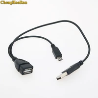 chenghaoran usb 2 0 male micro b 5pin male to usb a female host otg cable converter adapter charging connector cable cord