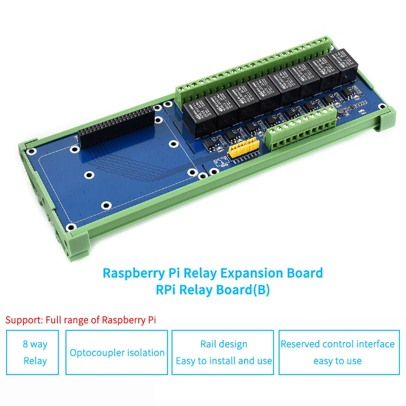 Raspberry Pi 4B A +/B +/2B/3B/3B + реле для расширения платы 8 полосный релейный модуль