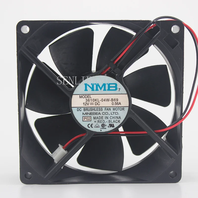 

Free shipping Used 12V 9225 0.56A 3610KL-04W-69 NMB 2 wire cooling fan