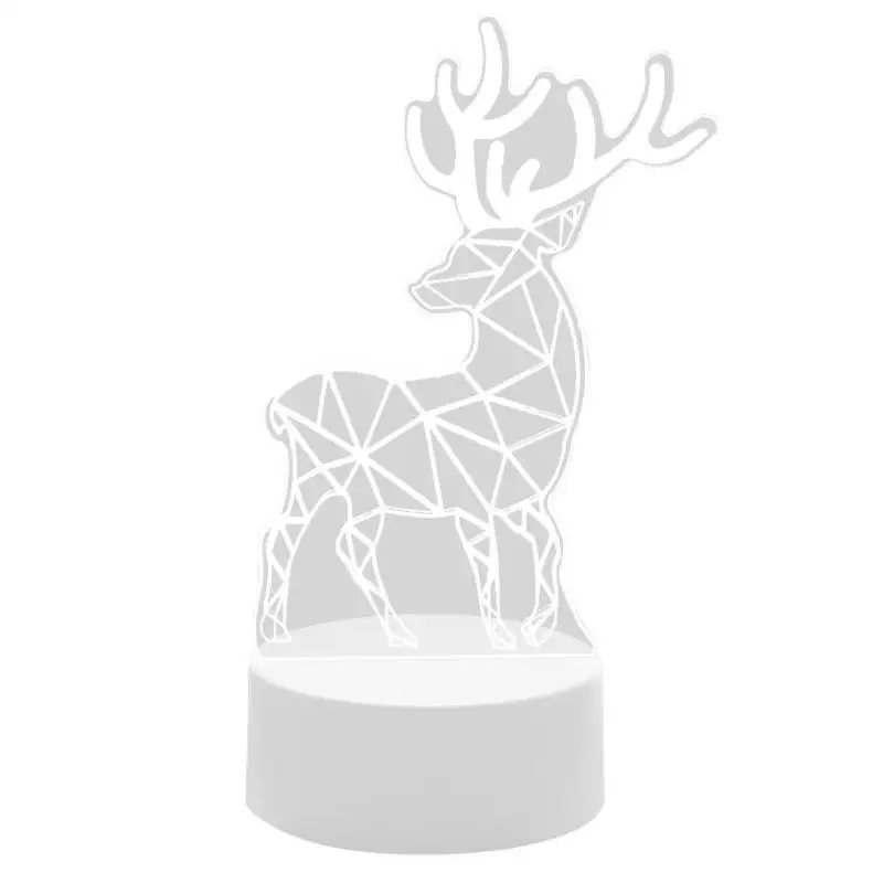 Navidad 3D светодиодный светильник с милой рождественской елкой, снеговиком, светодиодный ночник, вечерние рождественские украшения, энергосберегающая лампа для управления атмосферой