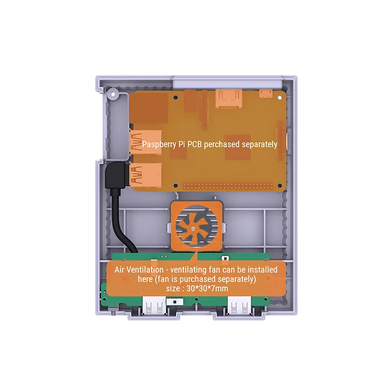 Чехол Retroflag SUPERPi-U NESPi чехол с дополнительным usb-контроллером для Raspberry Pi 3B Plus/3B+/3B/2B