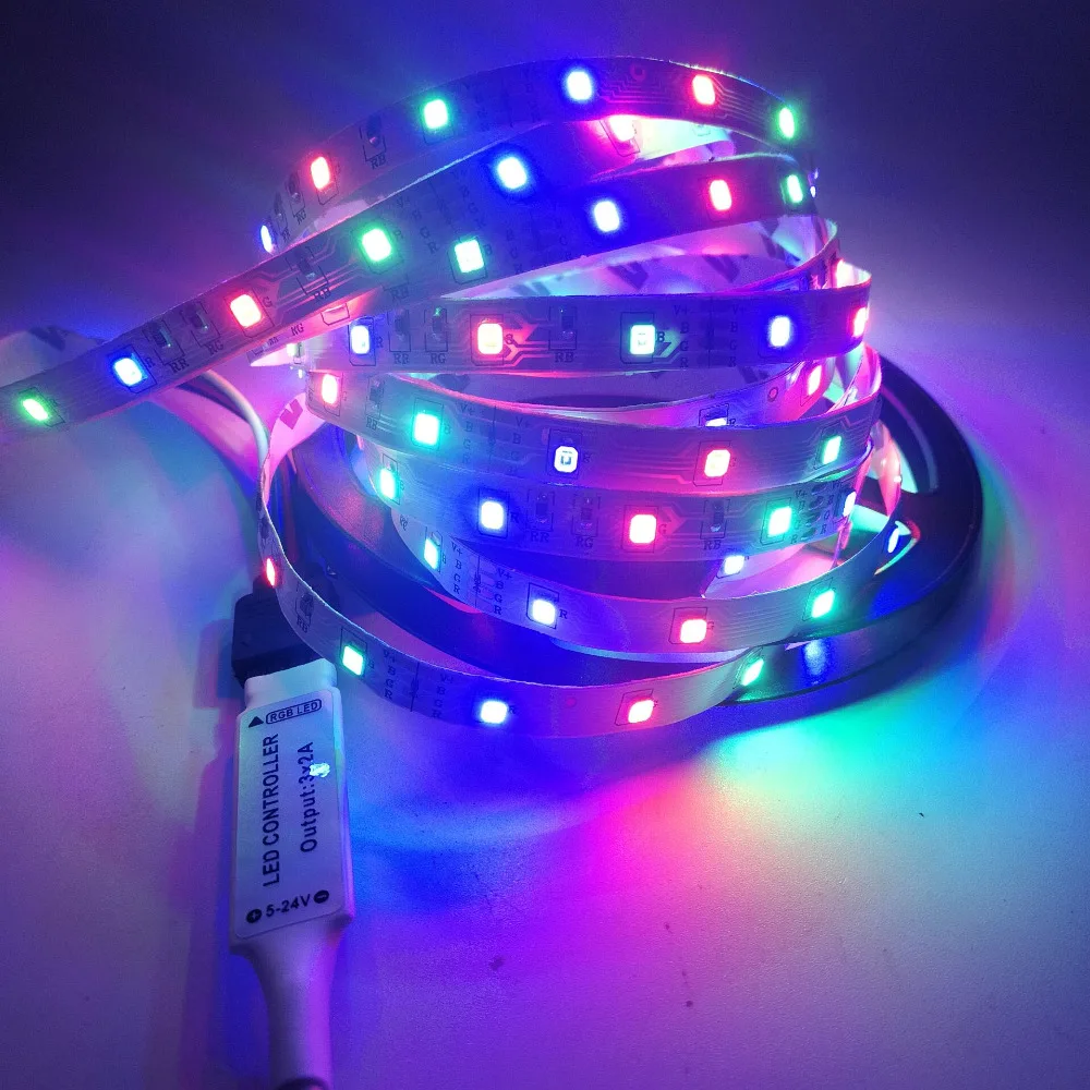 5 м/рулон RGB теплый холодный белый красный зеленый синий желтый гибкий 3528 водонепроницаемый Светодиодные полосы зажигалки 300 светодиодный s 60 Светодиодный s/M светодиодная полоса Диодная лента