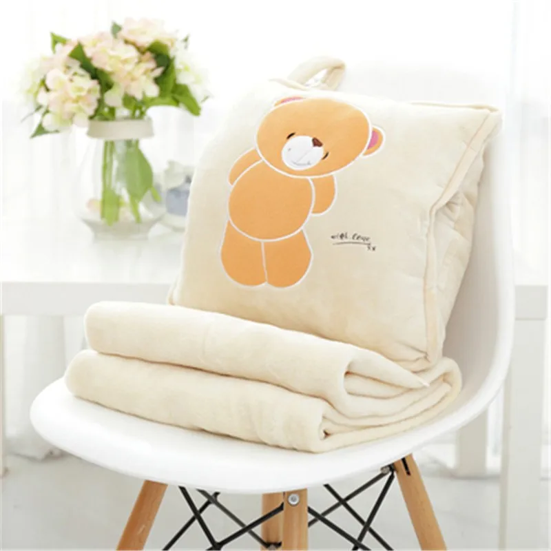 1 Набор милых мультяшных животных Doraemon Rilakkuma коралловый флис ворс кондиционер одеяло 3 в 1 автомобиль диван офисная Подушка
