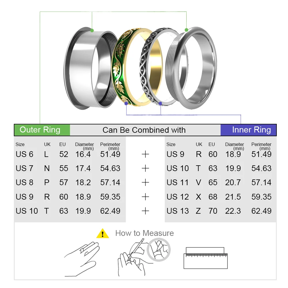 Кремо сменные кольца для влюбленных стальные коллекция Arctic Symphony кольцо