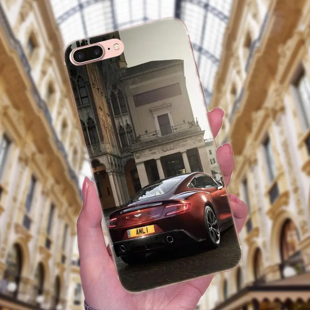 Модные Супер Автомобили Aston Martin мягкие ТПУ лучшие чехлы для Apple iPhone 4 4S 5 5C 5S SE 6 6S 7 8