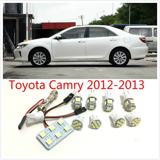 9 шт. Белый светодиодный комплект освещения для интерьера посылка Toyota Camry 2012