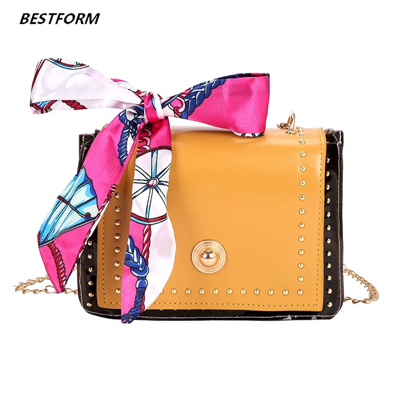 BESTFORM прозрачные гелевые сумки для женщин мини цепь роскошная женская сумка на