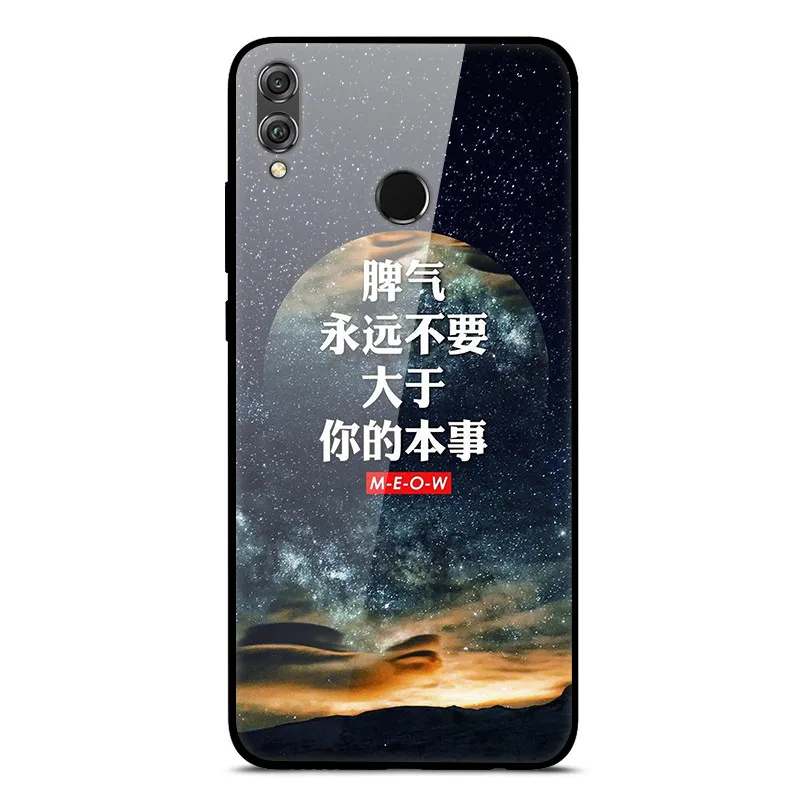 Чехол Honor 8X для huawei Honor 8X Max X8, чехол из закаленного стекла для телефона huawei Honor 8X MAX, чехол из стекла для Honor 8X Max - Цвет: 02