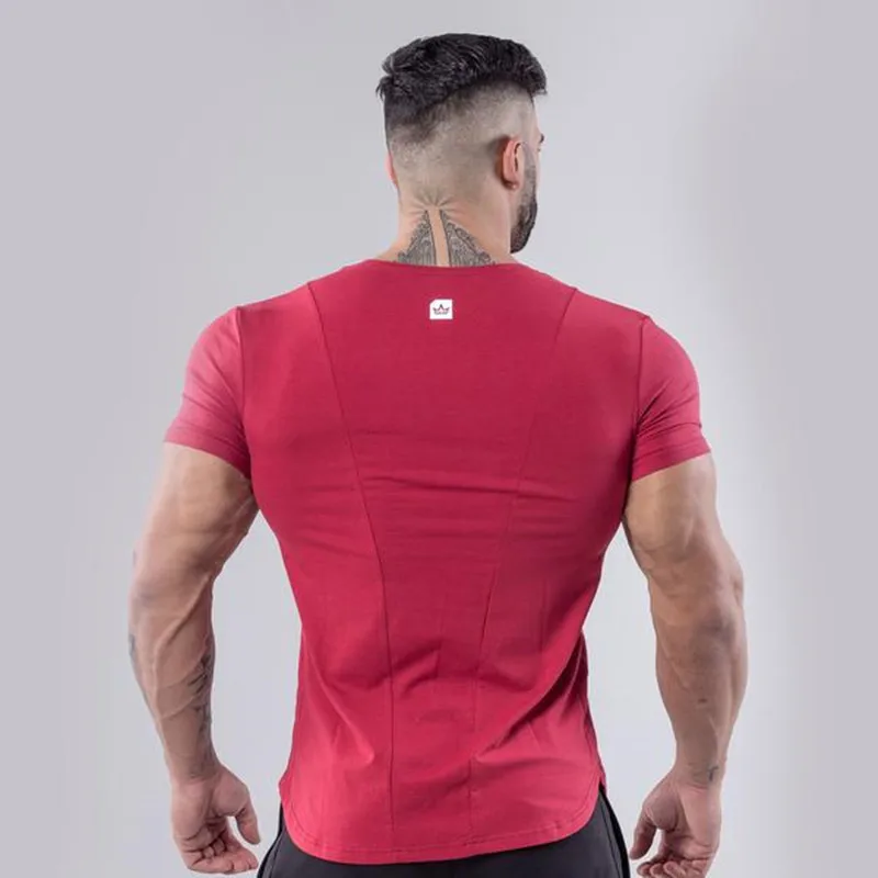 Новинка Spor Футболка Мужская Фитнес топы Rashgard Мужская s футболка для бега Спортивная футболка для тренажерного зала футболка облегающая футболка
