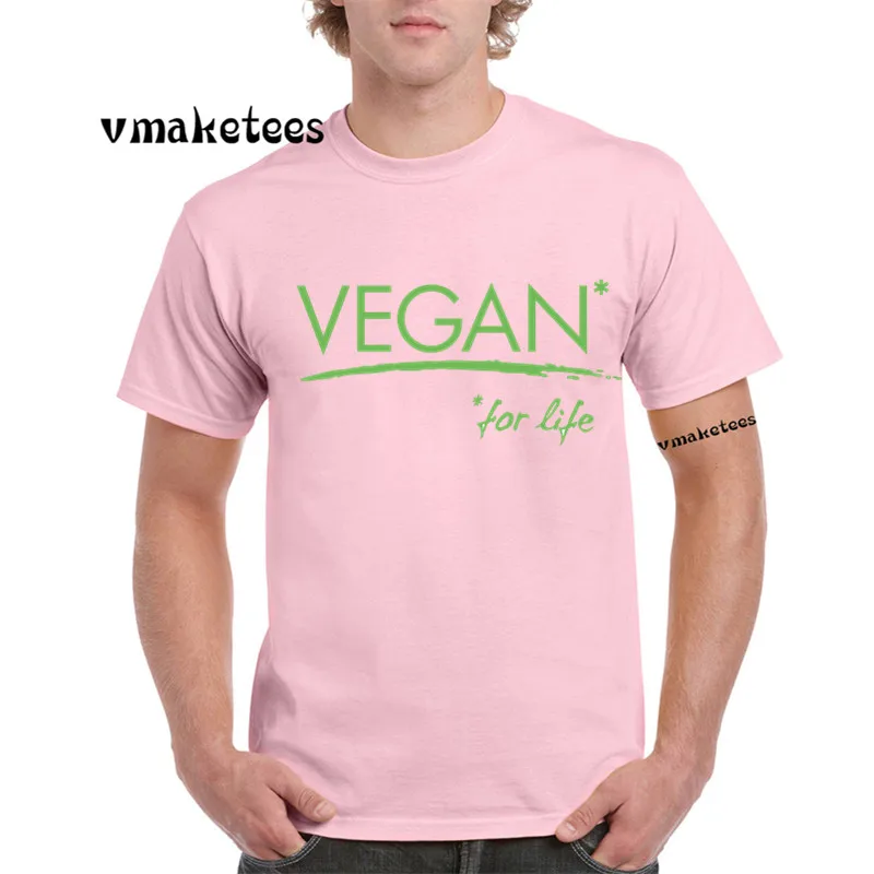 Веганская футболка с коротким рукавом и круглым вырезом зеленая вегетарианская