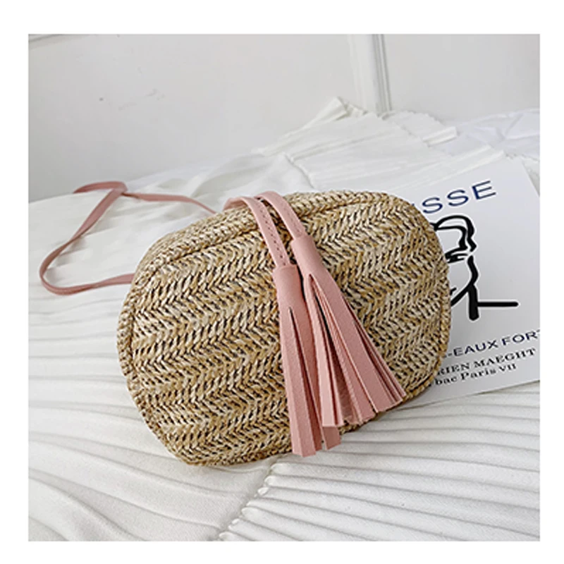 2019 новый маленький летний соломенный наплечный плетёная ротанговая raffia Пляжный