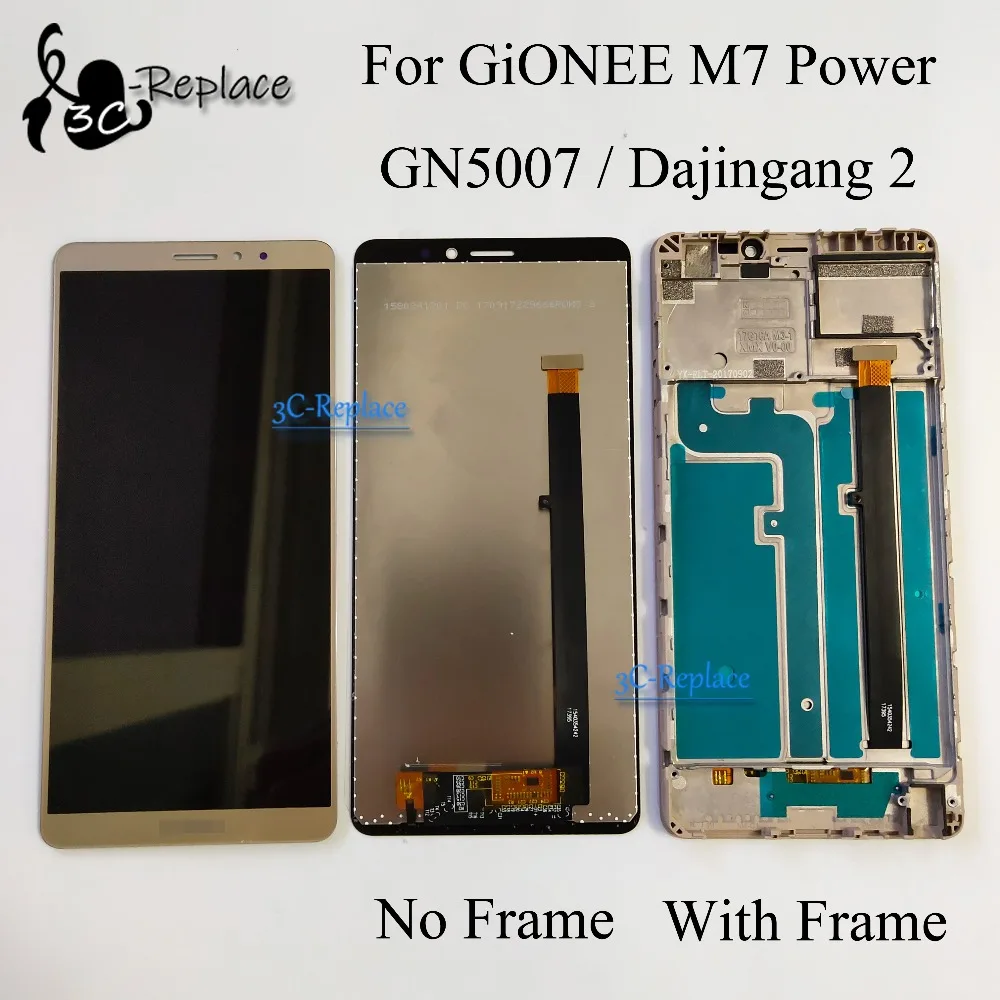 6," протестирован для Gionee M7 мощность ЖК-дисплей сенсорный экран сенсор дигитайзер в сборе с рамкой GN5007 ЖК-дисплей