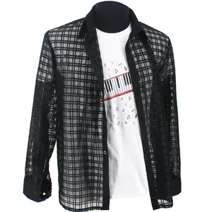 Кружевная Черная кружевная черная рубашка MJ Майкл Джексон Ты не один для концерта MTV в Куала-Лумпуре