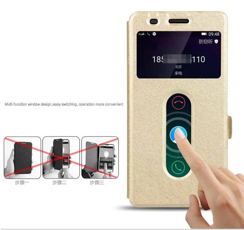 Чехол для Lenovo K5 note умный чехол книжка с окошком подставкой и держателем Жесткий